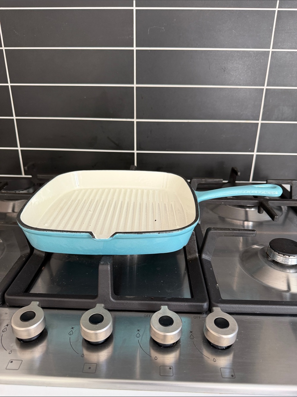 Enameled Cast Iron Square Grill Pan